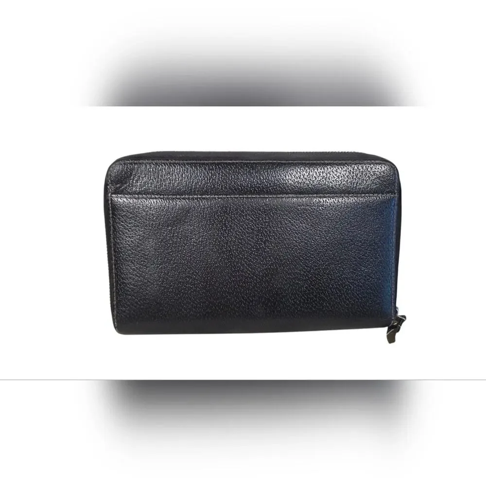 Kate Spade XL Black Textured Leather Wallet